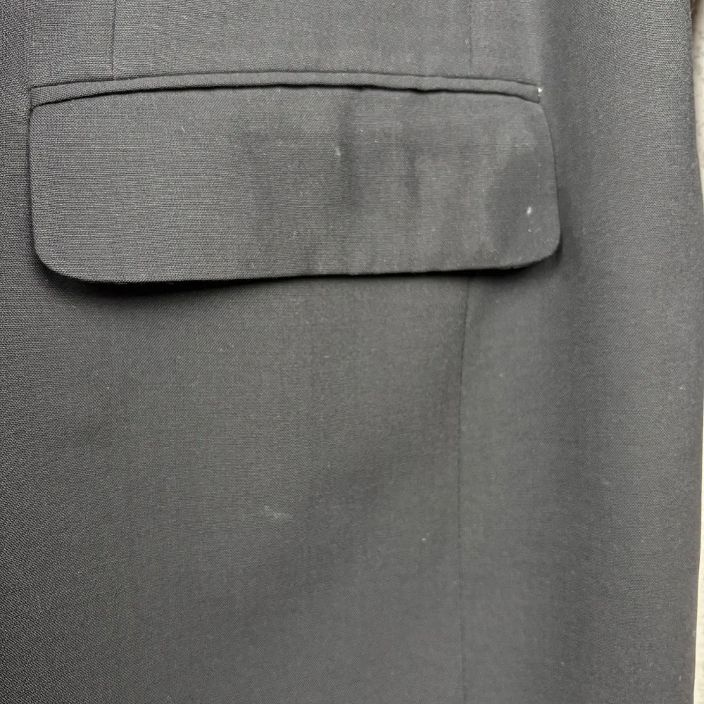 Vintage Burberrys Super 100s Wool‎ Black Blazer Gold Crest Buttons Men's XL